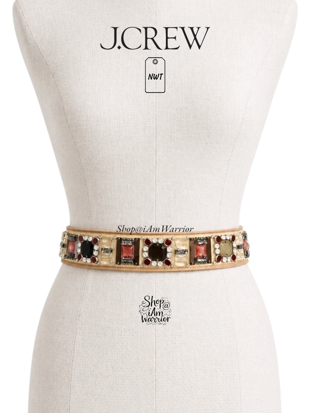 J.Crew Collection NWT jeweled rhinestone belt *shop@iamwarrior
